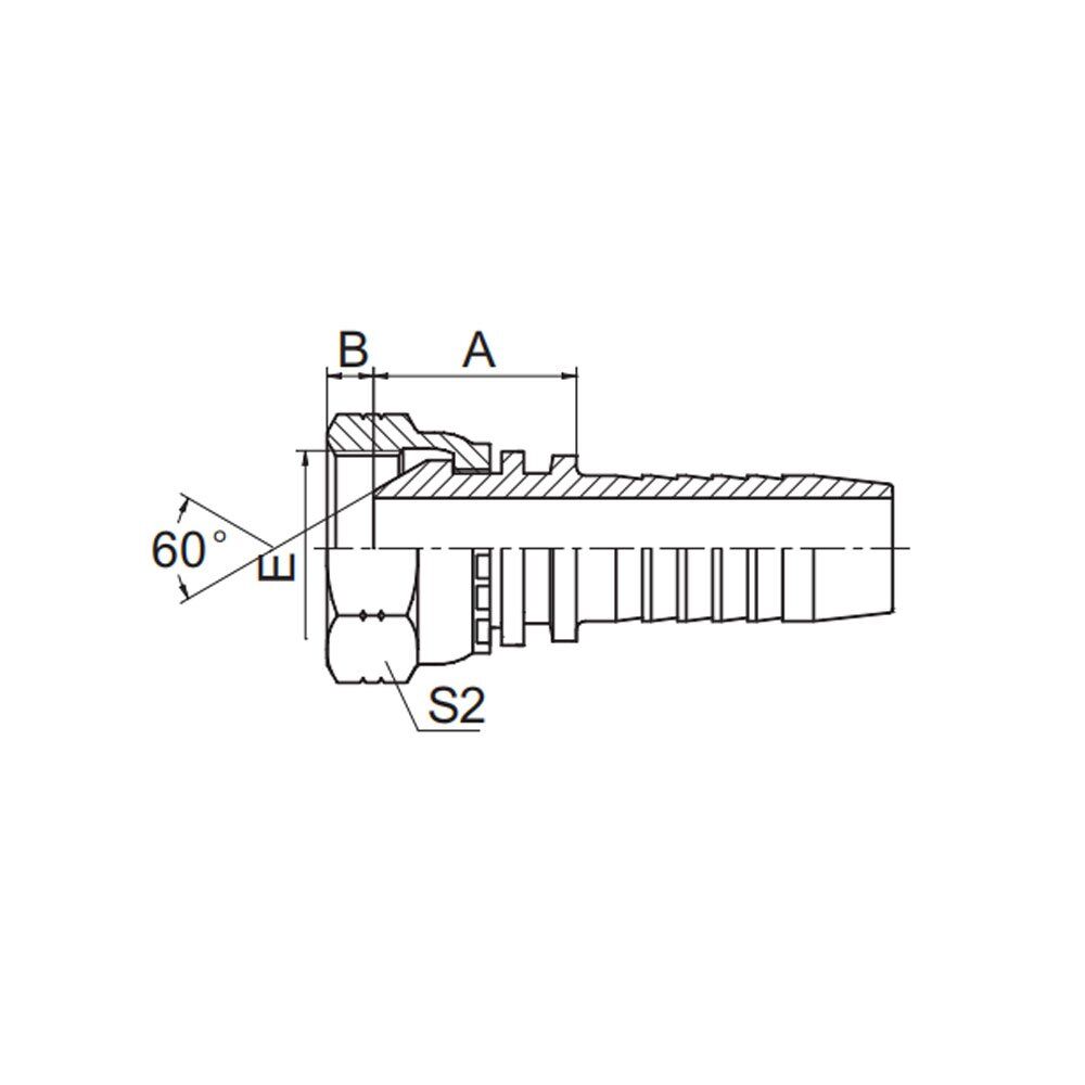 NPSM FEMALE 60° CONE SAE J514