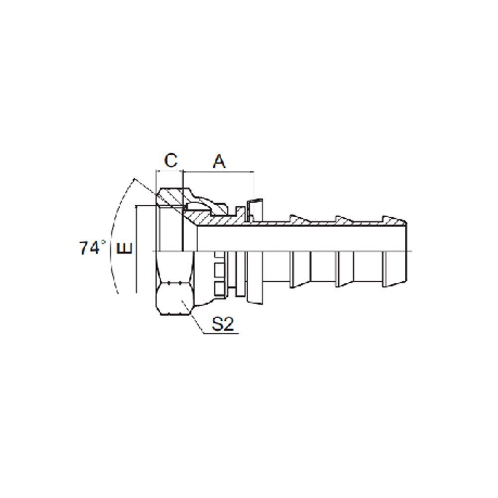 JIC FEMALE 74° CONE SEAT