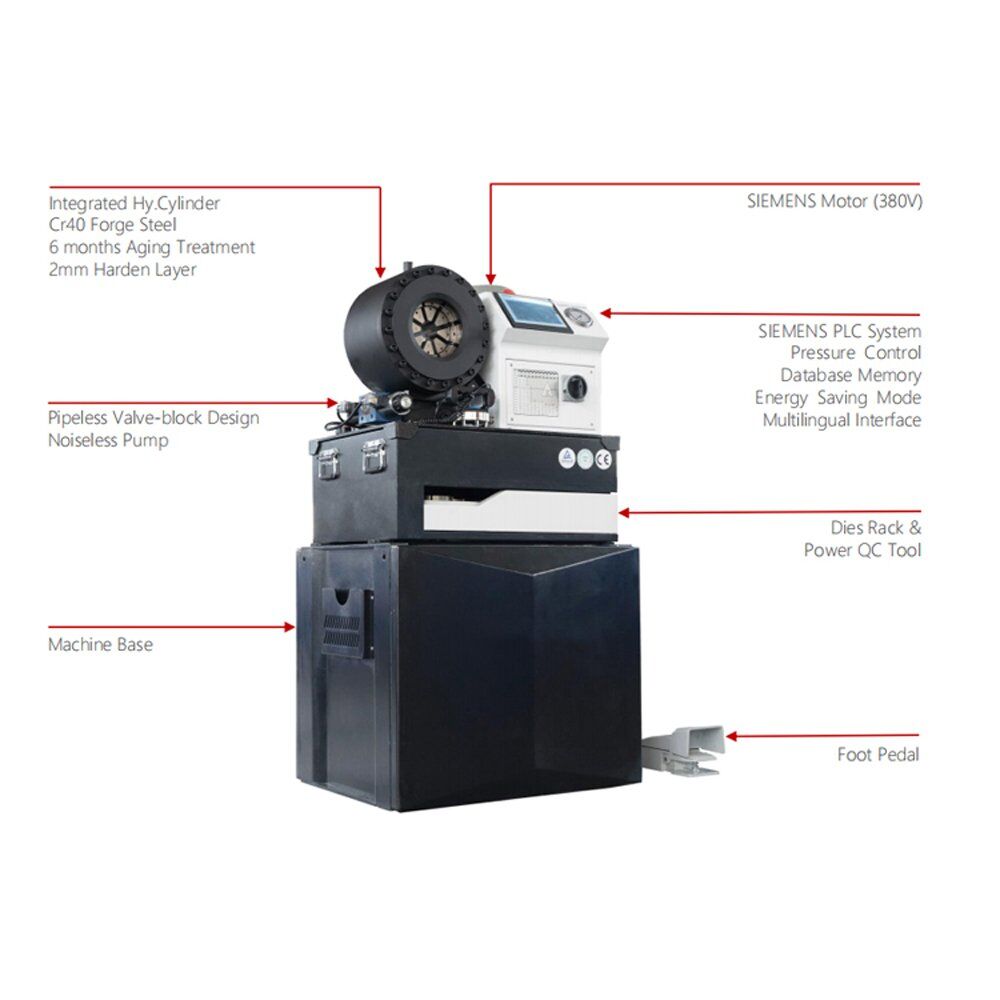 CYT-Y120D Premium Digital Crimper for Hydraulic Hose (Siemens PLC & Motor, Up to 2") - Image 2